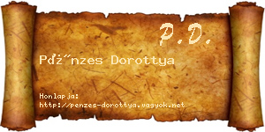 Pénzes Dorottya névjegykártya
